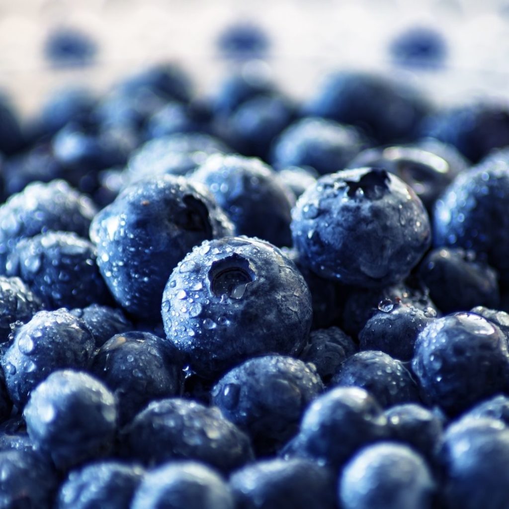 Blue snacks list - blueberries