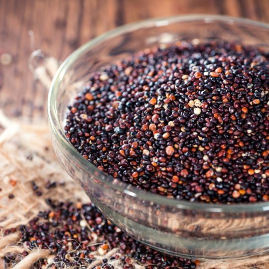 Naturally black foods - black quinoa