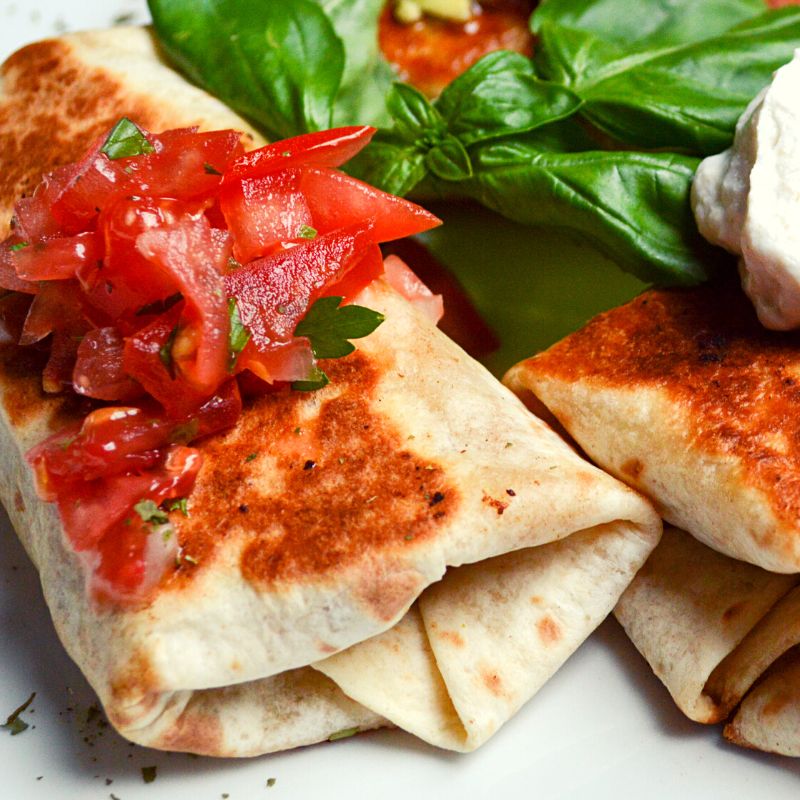 Baked Canned Salmon - Chimichangas